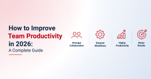 Improve Team Productivity in 2026 guide showing stronger collaboration, smarter workflows, higher productivity, and better business results for modern teams.