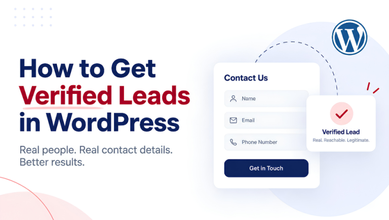 Verified Leads in WordPress using WordPress Lead Verification
